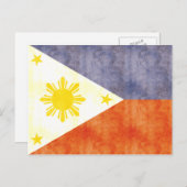 Retro Filippijnse vlag Briefkaart (Voorkant / Achterkant)