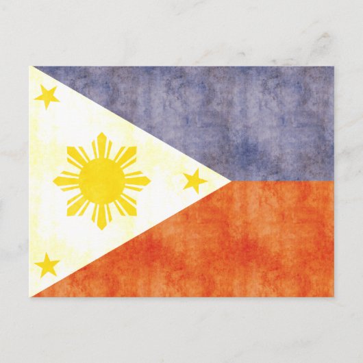 Retro Filippijnse vlag Briefkaart (Voorkant)