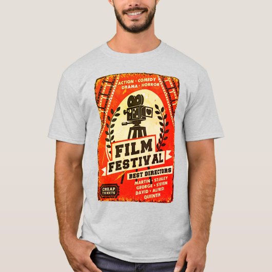 Retro Film Festival T-Shirt (Voorkant)