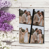 Retro Film Foto Bruiloft Collage Dank u Kaarten