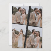 Retro Film Foto Bruiloft Collage Dank u Kaarten (Voorkant)