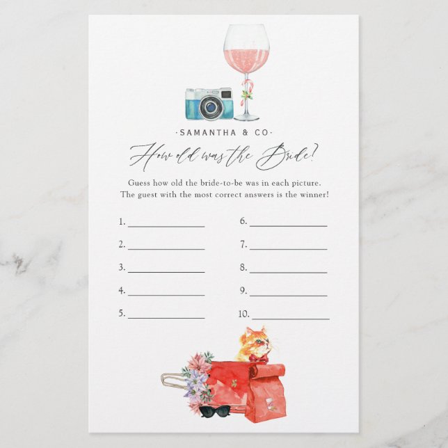 Retro Film Kerst Bruidsmeisjesfeest Spel (Voorkant)