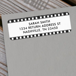 Retro Film Strip Address Etiket