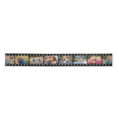 Retro Film Strip Custom Foto Verjaardag Gift Wrap Satijnen Lint (Voorkant)