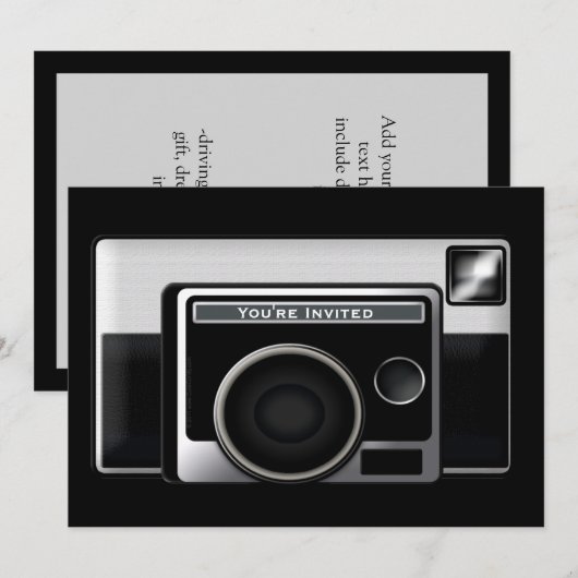 Retro-filmcamera Kaart (Voorkant / Achterkant)