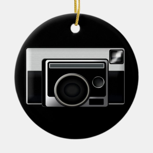 Retro-filmcamera Keramisch Ornament (Voorkant)