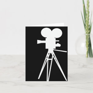 Retro filmcamera silhouet kaart
