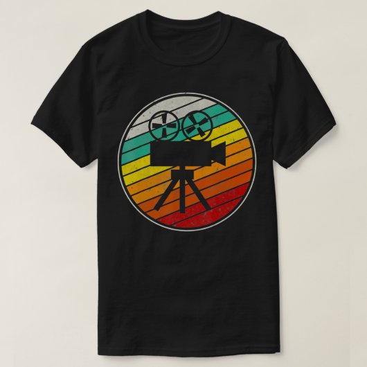 Retro Filmmaker  Camera Editor Director Pho T-shirt (Design voorkant)