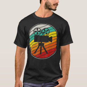 Retro Filmmaker Camera Editor Director Pho T-shirt