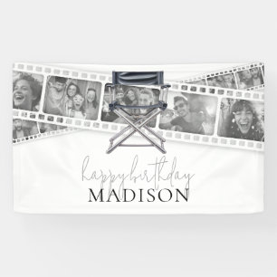 Retro filmstrip foto's volwassen film verjaardag spandoek