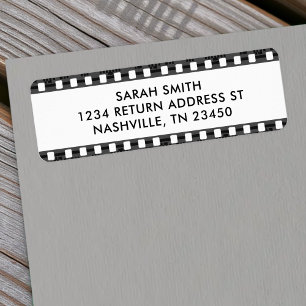 Retro Filmstrook Adres Etiket