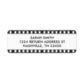 Retro Filmstrook Adres Etiket (Voorkant)