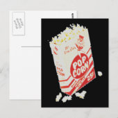 Retro  filmtheater Popcorn Briefkaart (Voorkant / Achterkant)
