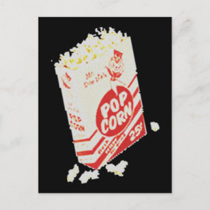 Retro  filmtheater Popcorn Briefkaart