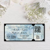 Retro filmticket met RSVP QR-code Kaart
