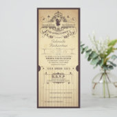 retro filmtickets THE QUINCEAÑERO invite Kaart (Staand voorkant)