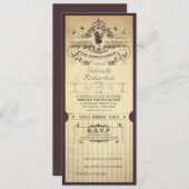 retro filmtickets THE QUINCEAÑERO invite Kaart (Voorkant / Achterkant)