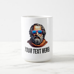 Retro filosoof buste - aangepaste tekst koffiemok
