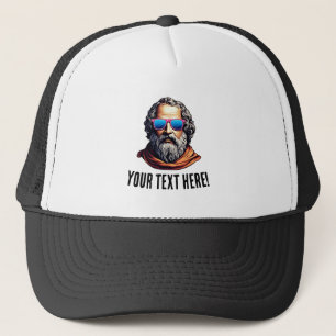 Retro filosoof buste - aangepaste tekst trucker pet