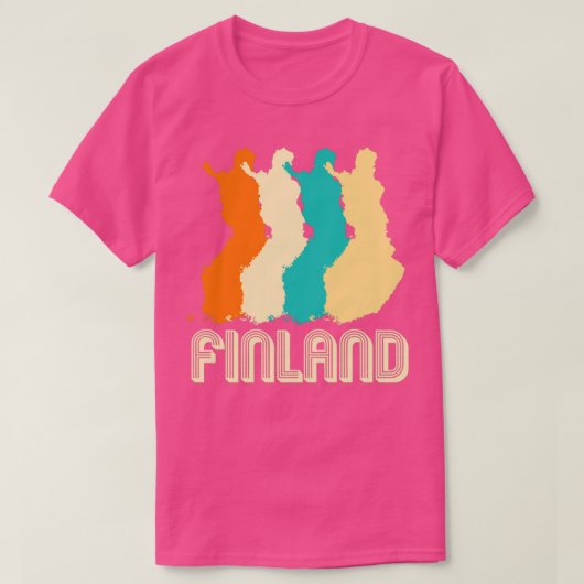 Retro Finland - kaart T-shirt (Design voorkant)