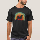 Retro Fins Spitz 1  regenbooghond Mannen Wome T-shirt (Voorkant)