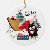RETRO FINSE LAPPHUND LAPPY 2019 Ornament (Voorkant)