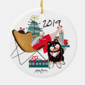 RETRO FINSE LAPPHUND LAPPY 2019 Ornament (Achterkant)