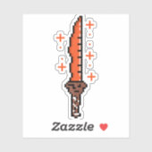 Retro Fire Dagger Sticker (Vel)