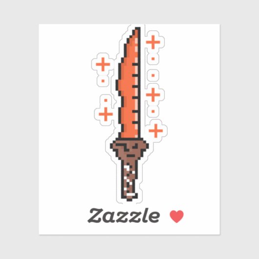 Retro Fire Dagger Sticker (Vel)