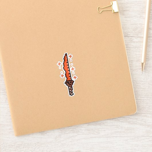 Retro Fire Dagger Sticker (Notitieboek)