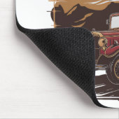 Retro fire engine mountain range muismat (Hoek)