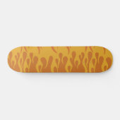 Retro Fire Flames Burnt Oranje 60s 70s Persoonlijk Skateboard (Horizontaal)