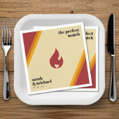 Retro Fire Heart Gestreept De Perfecte Match Trouw Servet
