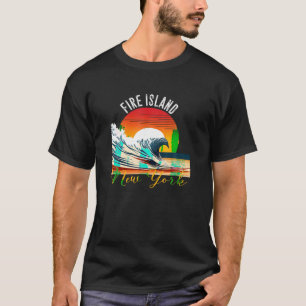 Retro  Fire Island Souvenir Kleding Vuur is T-shirt