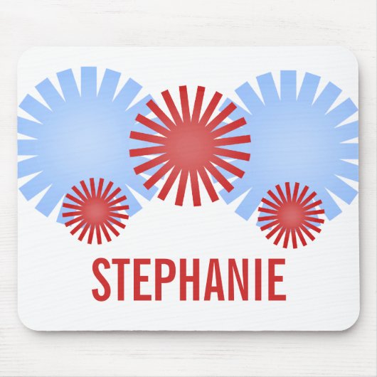 Retro Fireworks Mousepad Muismat (Voorkant)