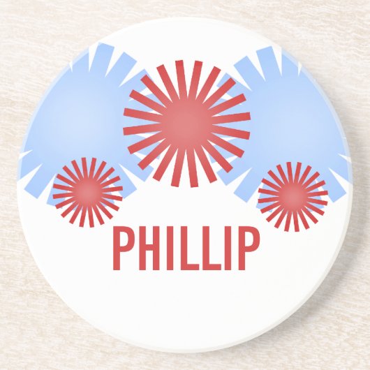 Retro Fireworks-Onderzetter Zandsteen Onderzetter (Voorkant)