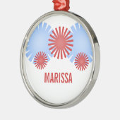 Retro Fireworks Premium Round-Ornament Metalen Ornament (Links)