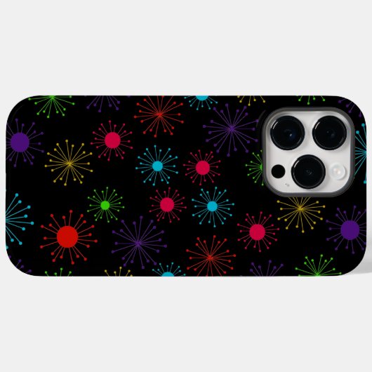 Retro Fireworks Starbursts Case-Mate iPhone Case (Achterkant (horizontaal))