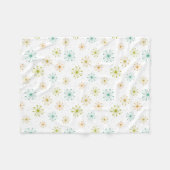 Retro Fireworks Starbursts Mid Century Pattern Fle Fleece Deken (Voorkant (Horizontaal))