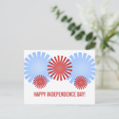 Retro Fireworks, vierde van het Briefkaart van jul (Staand voorkant)