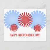 Retro Fireworks, vierde van het Briefkaart van jul (Voorkant)