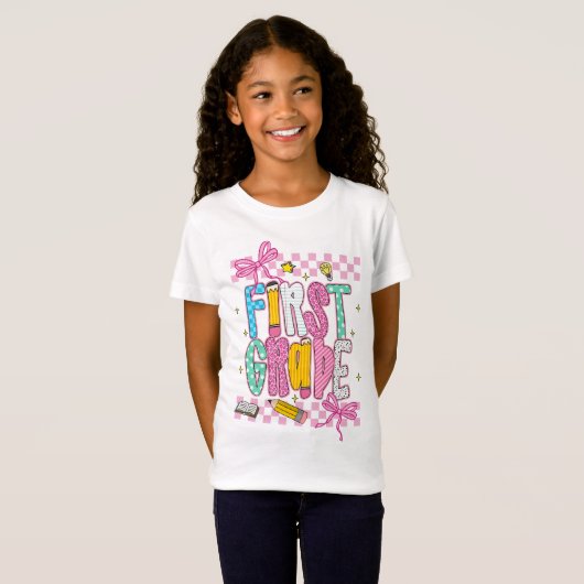 Retro First  Grade  T-shirt (Voorkant volledig)