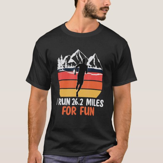 Retro First Marathoner Marathon Finisher 26 2 Runn T-shirt (Voorkant)