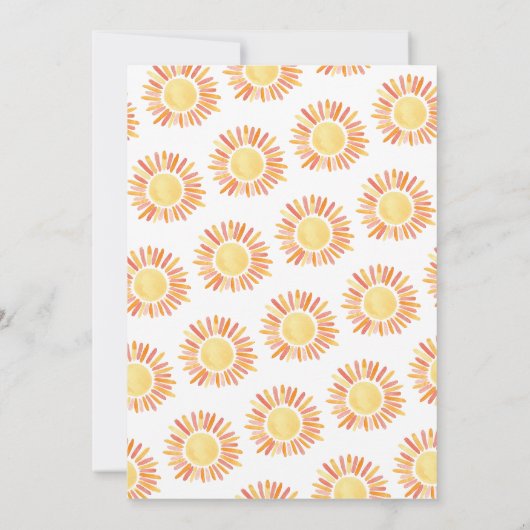 Retro First Trip rondom Sun 1st Birthday Party Bedankkaart (Achterkant)