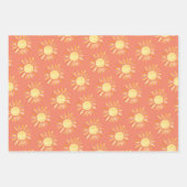 Retro First Trip rondom Sun Birthday Party Inpakpapier Vel (Voorkant 3)