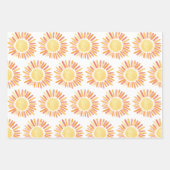 Retro First Trip rondom Sun Birthday Party Inpakpapier Vel (Voorkant)