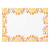 Retro First Trip rondom Sun Birthday Party Tafelkleed (Voorkant (Horizontaal))