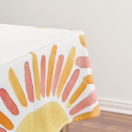 Retro First Trip rondom Sun Birthday Party Tafelkleed (Voorbeeld)