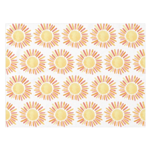 Retro First Trip rondom Sun Birthday Party Tafelkleed (Voorkant (Horizontaal))