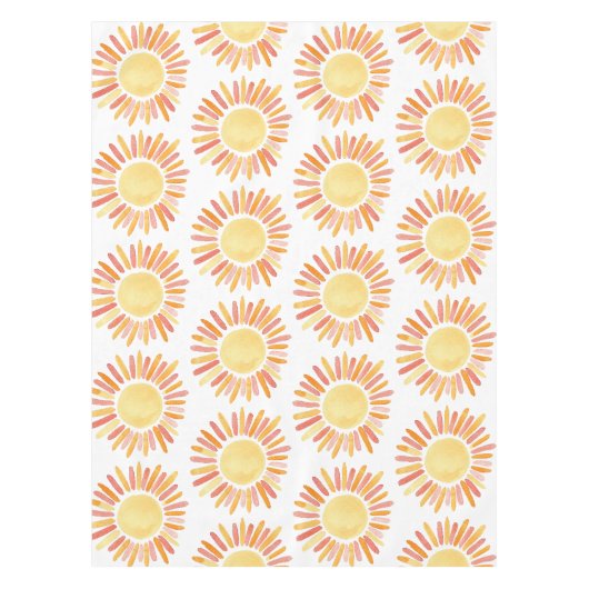 Retro First Trip rondom Sun Birthday Party Tafelkleed (Voorkant)